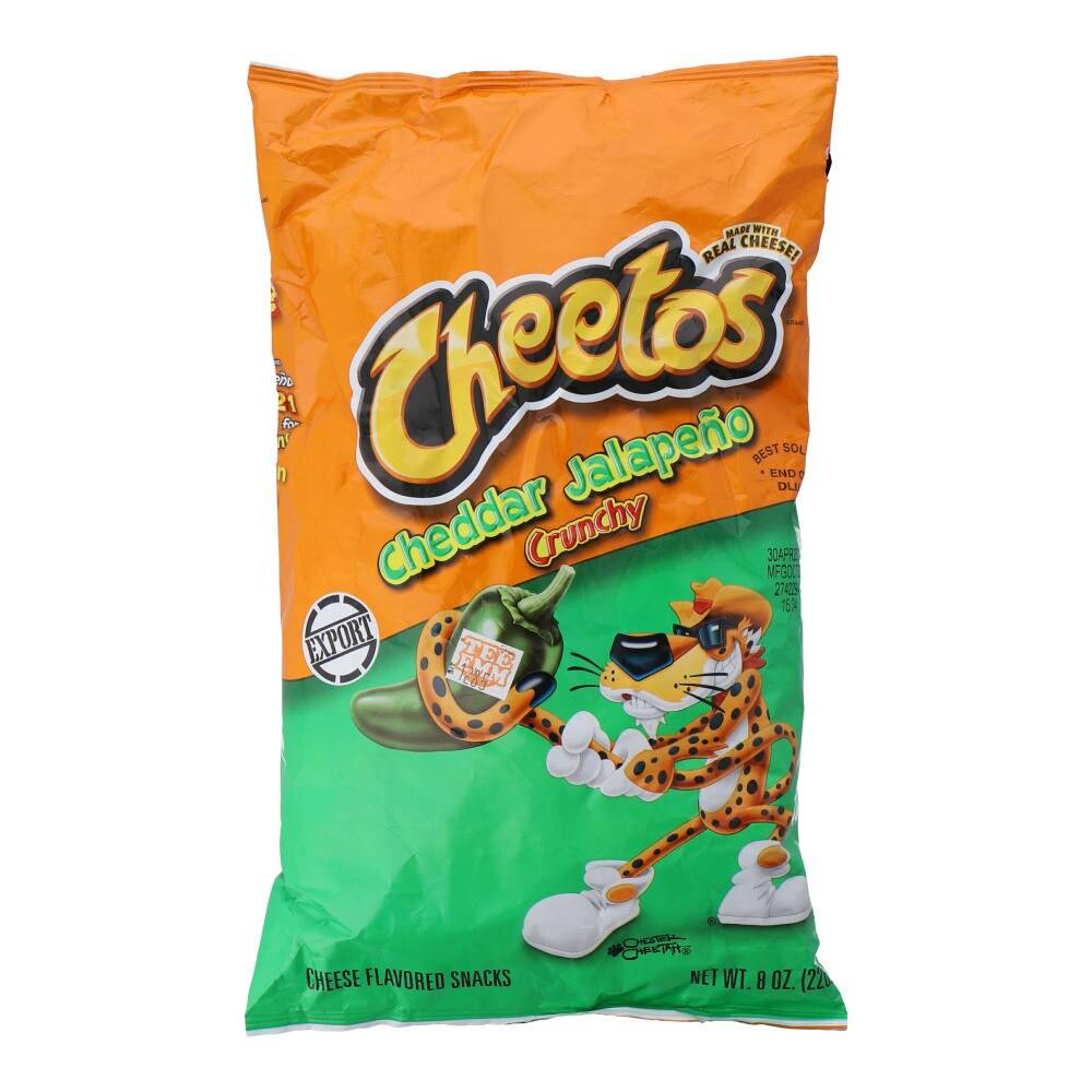 CHEETOS Cheddar Jalapeno Flavored Snacks Crunchy 226.8g