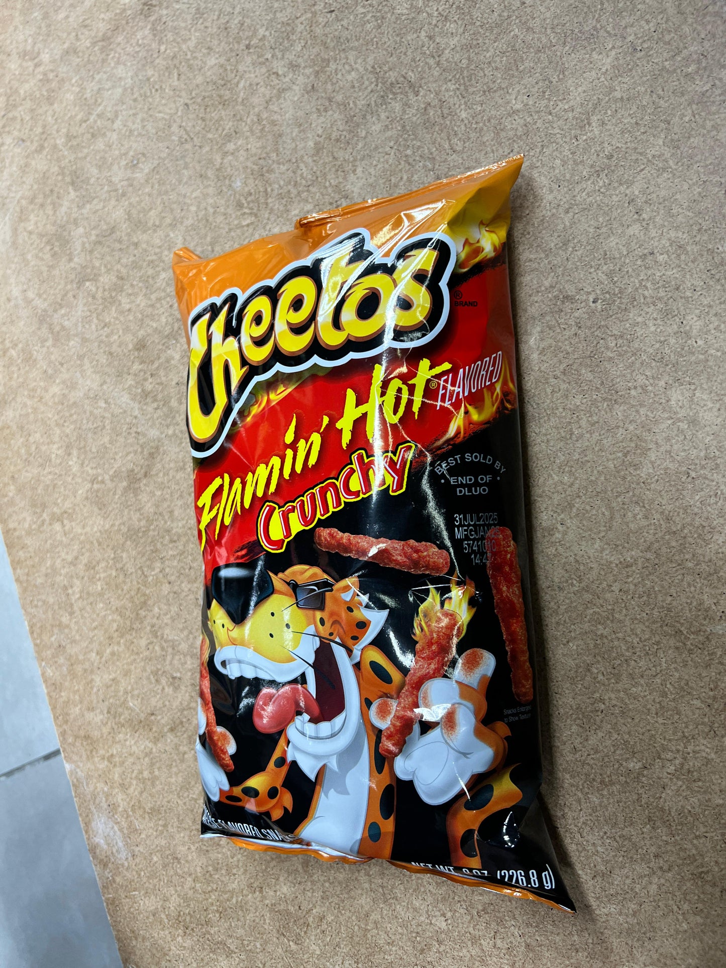 Cheetos Flamin Hot Crunchy 226.8g Cheese Flavored Snacks