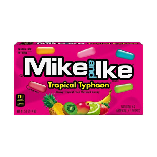 Mike and Ike Candy, Tropical Typhoon - Chewy Tropical Fuit Flavor Candy