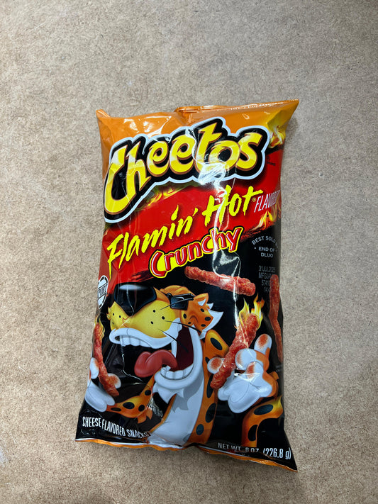 Cheetos Flamin Hot Crunchy 226.8g Cheese Flavored Snacks